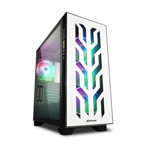 Kućište SHARKOON gaming, ELITE SHARK CA300T 4x120 mm Addressable RGB Fans, white, E-ATX