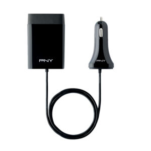 Punjać za mobitel 4-port za auto PNY P-DC-4UF-K01-04-RB