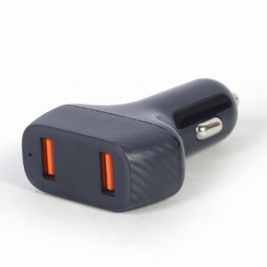USB punjač za auto GEMBIRD, 2-port USB car fast charger, QC3.0, 36 W, black, TA-U2QC3-CAR-01