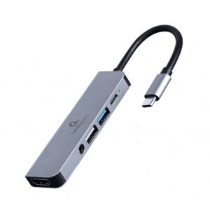 Docking station USB adapter Type-C 5-in-1 multi-port adapter Hub + HDMI + PD + stereo audio GEMBIRD A-CM-COMBO5-02
