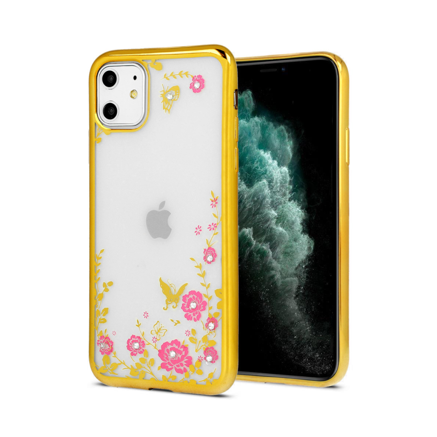 ZADNJA MASKA DIAMOND FLOWER ZA IPHONE 11 PRO MAX ZLATNA