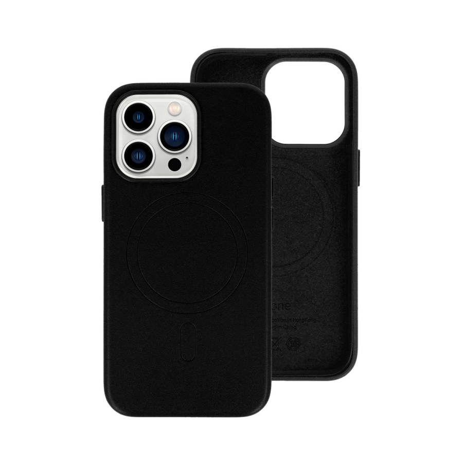 MAGSAFE KOŽNA FUTROLA ZA IPHONE 14 CRNA