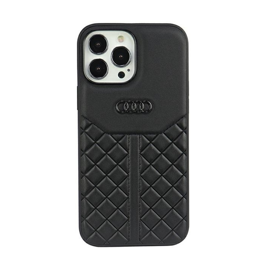 ORIGINALNA TORBICA AUDI HARDCASE PRAVA KOŽA AU-TPUPCIP13P-Q8/D1-BK ZA IPHONE 13/ 13 PRO CRNA