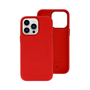 MAGSAFE KOŽNA FUTROLA ZA IPHONE 14 PRO MAX CRVENA
