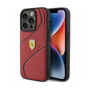 ORIGINALNA FERRARI FUTROLA TWIST METAL LOGO FEHCP15LPTWR DO IPHONE 15 PRO RED