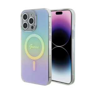 ORIGINALNA TORBICA GUESS IML IRIDESCENT MAGSAFE HARDCASE GUHMP15LHITSQ ZA IPHONE 15 PRO TIRKIZNA