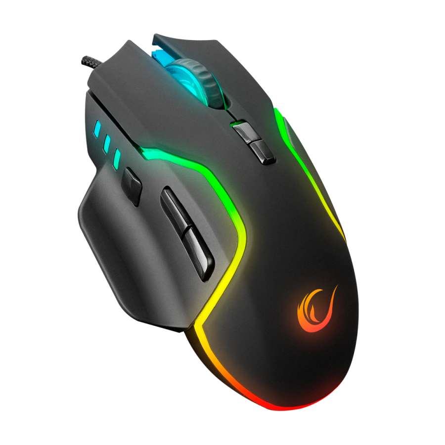 Miš gaming RAMPAGE Miracle M2, USB Black, 8 buttons, RGB 7200dpi