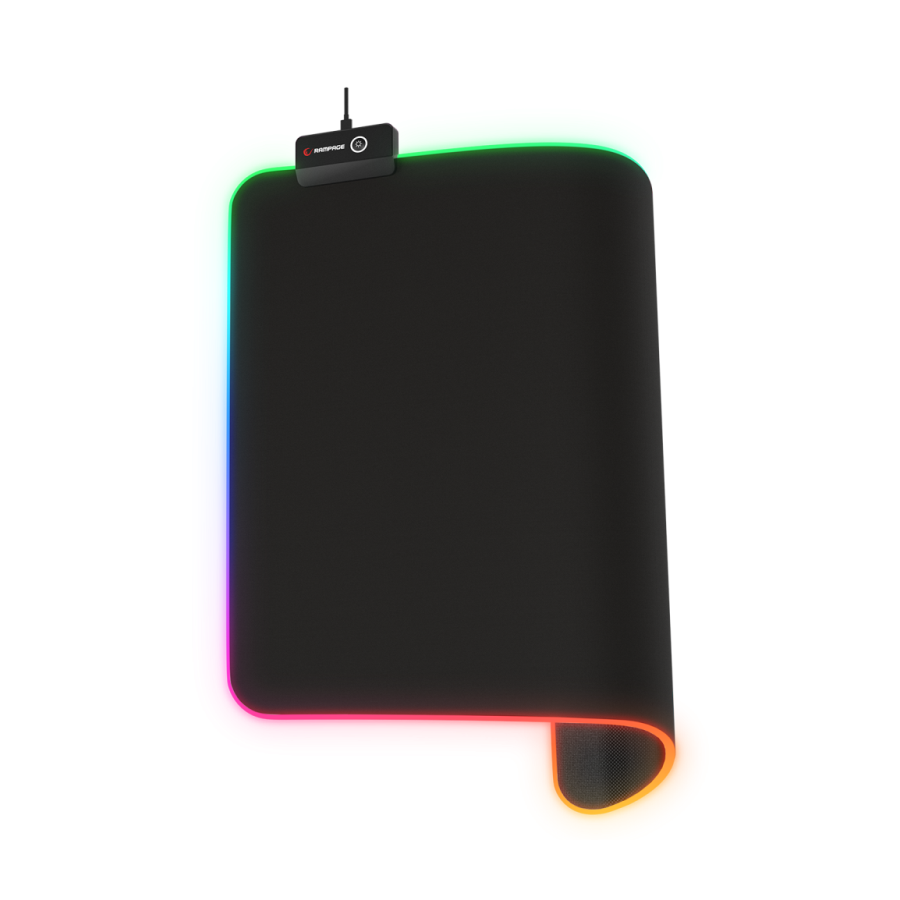 Podloga za miš za gaming RAMPAGE PULSAR RGB M crna 252*328*3mm RGB LED, 35753