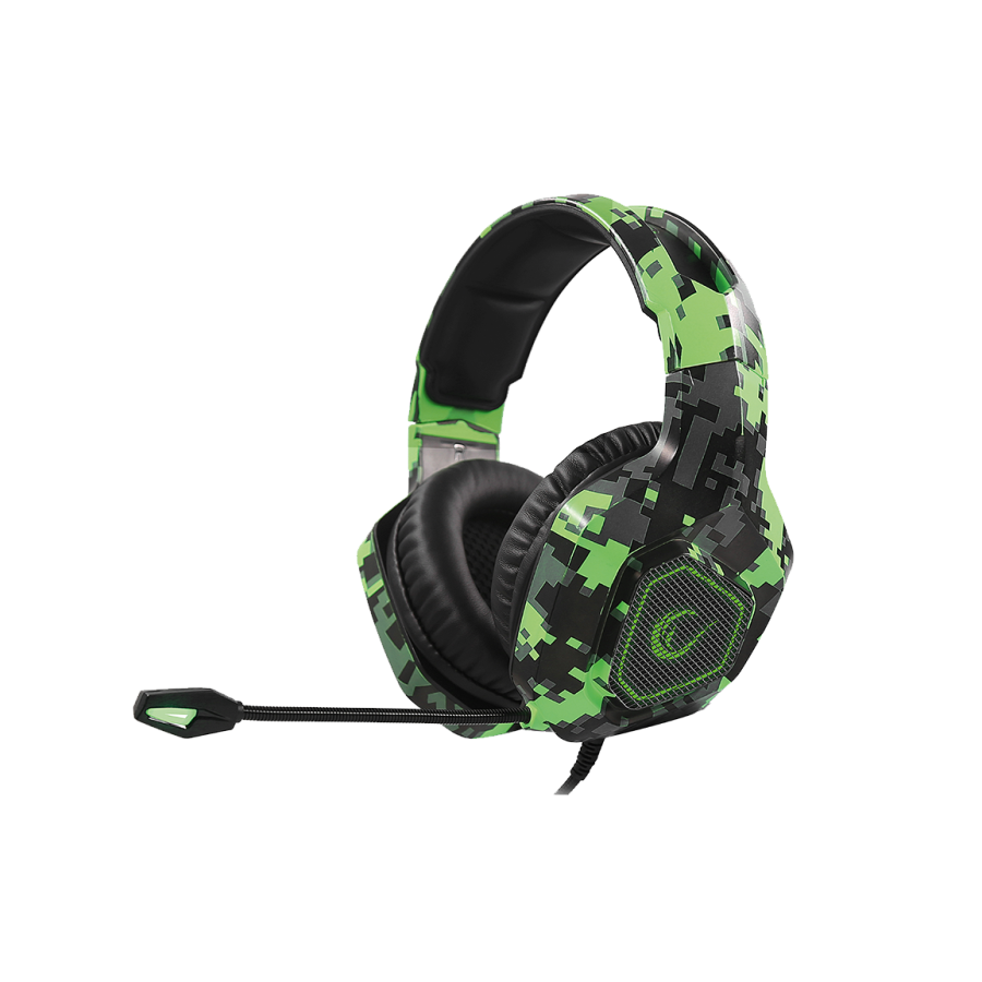 Slušalice sa mikrofonom gaming RAMPAGE RM-K8 CRAFTING camo, PC/PS4, USB, 7.1, Rainbow LED