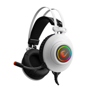 Slušalice sa mikrofonom gaming  RAMPAGE RM-K1 PULSAR white, USB 7.1 surround, vibracija, RGB, 36129