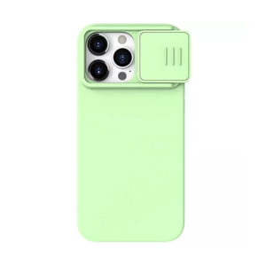 ZAŠTITNA MASKA NILLKIN CAMSHIELD SILKY SILIKONSKA FUTROLA ZA IPHONE 15 PRO MINT