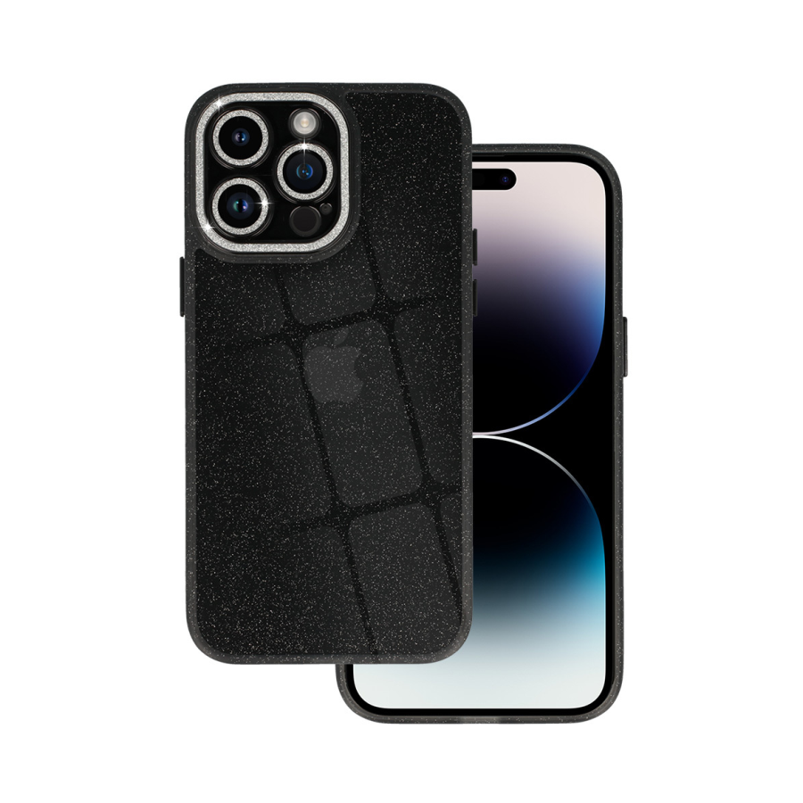 ZAŠTITNA MASKA ZA KAMERU SA TEČNIM SJAJEM ZA IPHONE 14 PRO CRNA