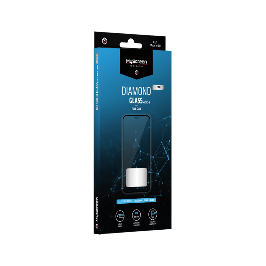 KALJENO STAKLO MYSCREEN LITE DIAMOND GLASS EDGE FULL GLUE ZA IPHONE 15 PRO (6,1") CRNO