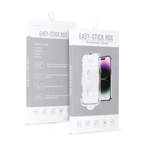 EASY-STICK KUTIJA OD KALJENOG STAKLA SA PUNIM LEPKOM ZA IPHONE 12 PRO MAX CRNI