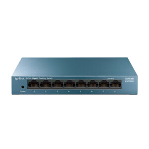 TP-Link Switch LS108G LiteWave 8-portni gigabitni stoni prekidač, 8 gigabitnih RJ45 portova, čelično kućište za stolno računalo, zidni nosač, zelena E