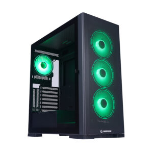 Kućište gaming RAMPAGE MAGNIFIC Mesh Magnetic Tempered Glass Black 4*12cm RGB Fan ATX Mid-T 39850
