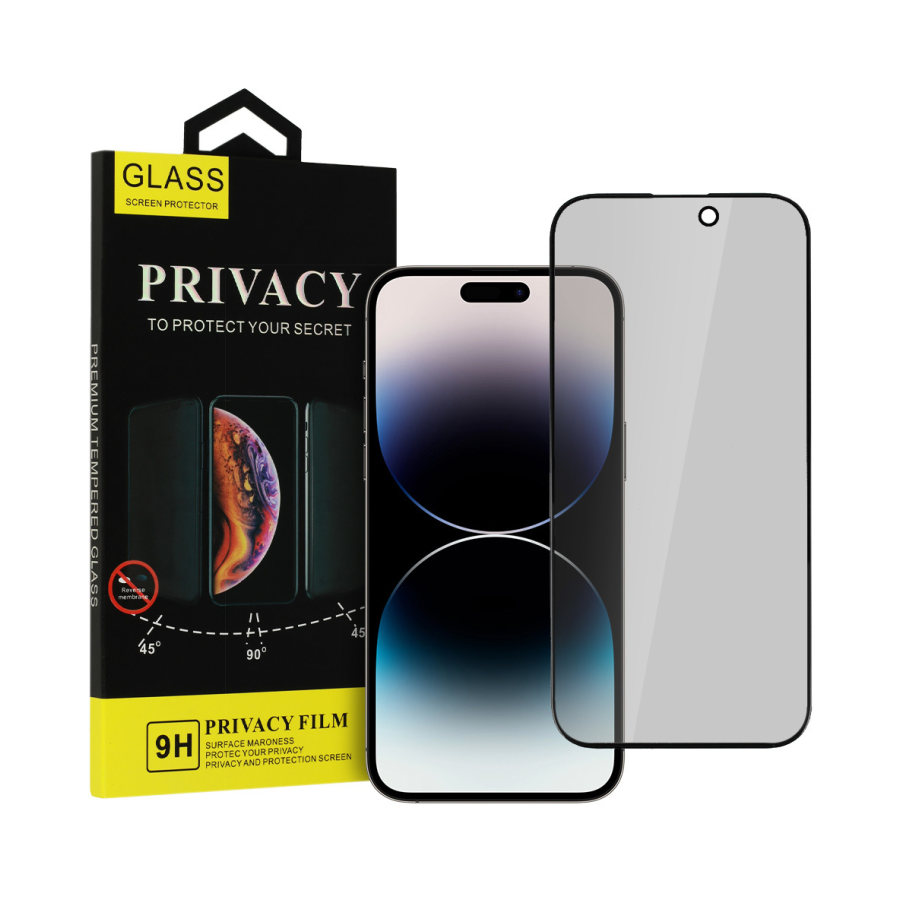 KALJENO STAKLO ZA ZAŠTITU PRIVATNOSTI ZA IPHONE 15 PLUS BLACK