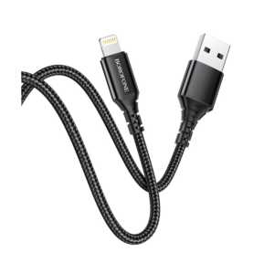 USB kabal 1m BOROFONE BX54 Ultra bright charging data USB iPhone/lightning black