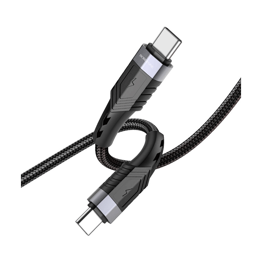 USB kabal BOROFONE BU35 Type-C Influence charging data cable black USB to Type-C, 1,2m, 3A