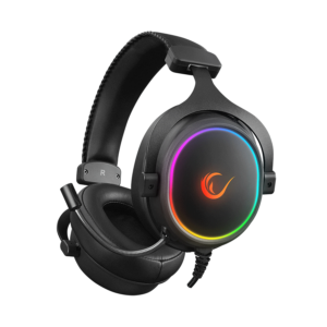 Slušalice sa mikrofonom gaming RAMPAGE ONYX-S Black USB 7.1 Version RGB Led Headset on line led and volume Controller