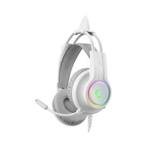 Slušalice sa mikrofonom gaming RAMPAGE RM-K91 X-CATTY White USB 7.1 Version RGB Gaming Headset, 39626
