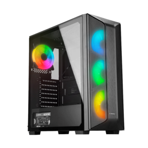 Kućište gaming RAMPAGE HYDRA V2 BLACK Tempered Glass Type-C+USB3.0 4*ARGB Infinity Fan+Hub E-ATX Exclusive Gaming, 39989
