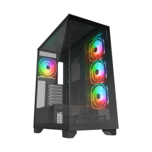Kućište gaming RAMPAGE HYDRA V1 BLACK Type-C+USB3.0+USB2.0 4*ARGB Fan+Hub E-ATX Exclusive Gaming, 39922