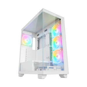 Kućište gaming RAMPAGE HYDRA V1 WHITE Type-C+USB3.0+USB2.0 4*ARGB Fan+Hub E-ATX Exclusive Gaming, 39923