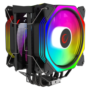 CPU hladnjak RAMPAGE OCTAGON C60 Black 57CFM 1800RPM 2x12cm ARGB AM5/LGA1700 Compatible Air Cooled CPU Fan, 38975