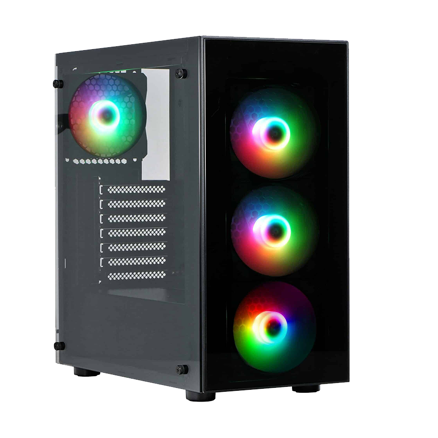 Kuciste Spire case VISION 7025 RGB gaming ATX 4xRGB fan 120mm VGA 370mm CPU cooler 170mm SPM7025GU3-4RGB