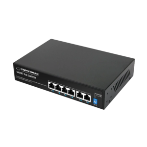 SWITCH 4 PoE + 2 UPLINK ESPERANZA  ETHERNET SWITCH 10/100/1000 GOLIATH, ENS107