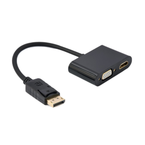 GEMBIRD Display port male to HDMI female + VGA female adapter black A-DPM-HDMIFVGAF-01