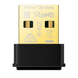 USB WLAN TP-Link Archer T3U Nano AC1300 Nano Wireless MU-MIMO USB Adapter,Nano size, 5GHz + 2.4GHz