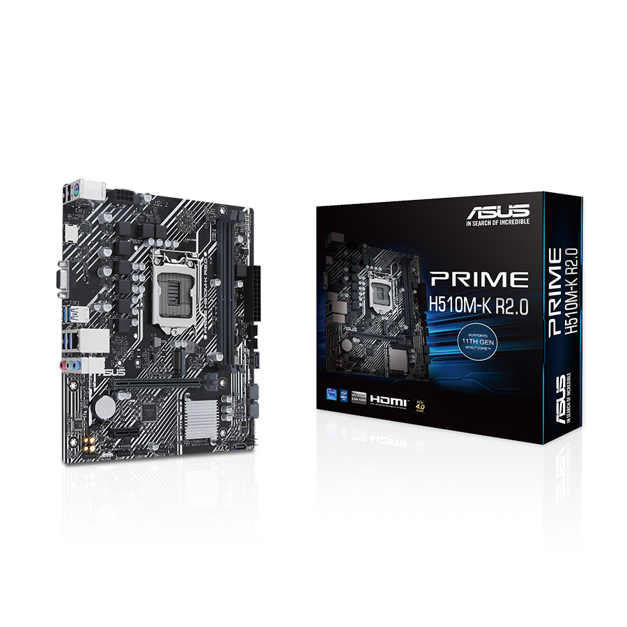 ASUS MB PRIME H510M-K R2.0 Intel H470 LGA1200 2xDDR4 VGA HDMI MicroAtx 1xM.2