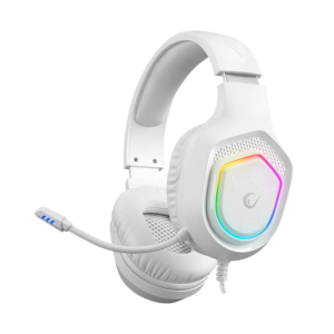 Slušalice sa mikrofonom gaming RAMPAGE RM-K90 VECTOR white, RGB LED, Type-C, 40533
