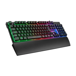 Tastatura gaming RAMPAGE KB-RX77 RUNNER Black USB Rainbow Illuminated US/ENGLISH LAYOUT Wrist Support, 39909