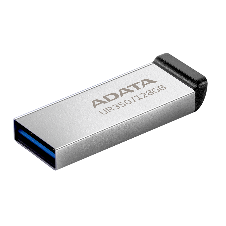 USB Memory stick Adata UFD 128GB, USB 3.2, Up to 100MB/s3 UR350-128G-RSR/BK Metal sa crnim rubom