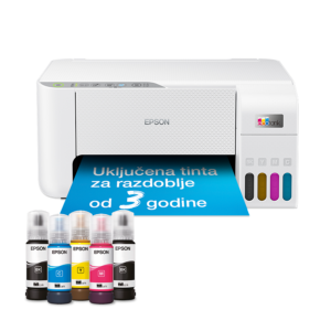 Printer Epson MFP EcoTank ITS L3276 print/scan/copy 33str/min BW. 15str/min color. rezolucija printanja 5.760 x 1.440 dpi. USB+WiFi. Boja bijela