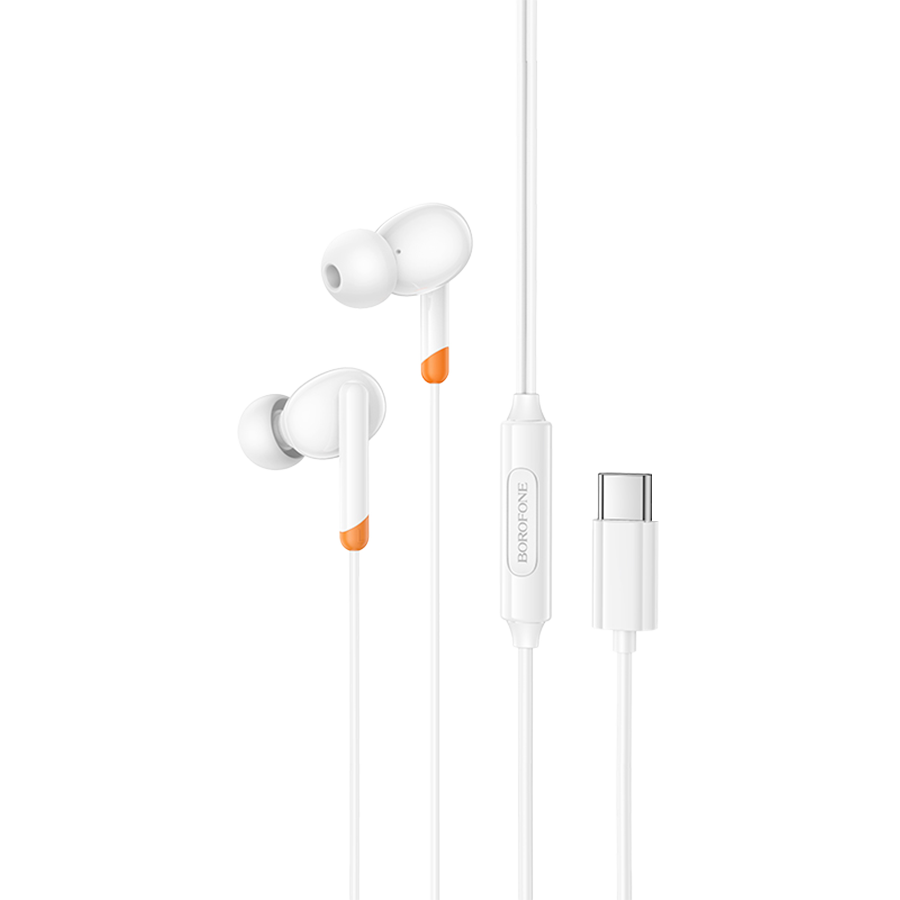Slušalice sa mikrofonom Type-C BOROFONE BM92 Refined universal earphones with microphone Type-C white