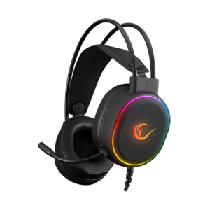 Slušalice sa mikrofonom gaming RAMPAGE ROGUE BLACK USB RGB Led Gaming Headset with Long flexible Microphone. In Line Control, 36162