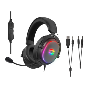 Slušalice sa mikrofonom SPEEDLINK CONUX RGB Stereo Gaming Headset - for PC/PS5/PS4/Xbox SeriesX/S/Switch 2/Switch/OLED/Lite , black, SL-860017-BK