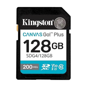 SD card Kingston 128 GB SDG4/128GB SDXC,r/w:200/160MB/s, DSLRs, mirrorless cameras, 4K video