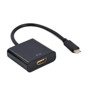 USB adapter Type-C to HDMI adapter 4K@30Hz, 15 cm, black, GEMBIRD, A-CM-HDMIF-03