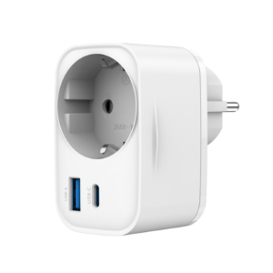 USB punjač Type-C + USB-A + shuko, 3A, white GEMBIRD, TA-ACPDQC20-01-W