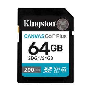 SD card Kingston 64 GB SDG4/64GB SDXC,r/w:200/100MB/s, DSLRs, mirrorless cameras, 4K video