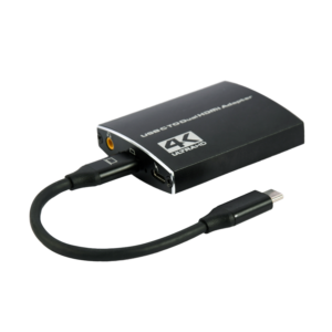 USB adapter Type-C to dual HDMI adapter, 4K 60Hz, black, GEMBIRD, A-CM-HDMIF2-01