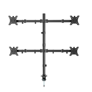 NOSAČ ZA ČETRI MONITORA GEMBIRD MA-D4-01, montaža na stol, (tilting, swivel), 13”-32”, up to 10 kg
