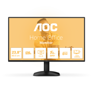 MONITOR AOC 24B31H 120hz 23,8" FHD 1920x1080, HDMI. VGA. VESA 100 x100. crni. 3god.GAR.