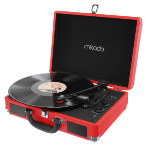 Gramofon Mikado Nostalgia MN-P317 Red Turntable + Rca + Bluetooth Supported Music Box, 23651
