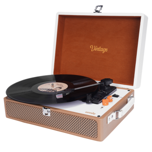 Gramofon UMIE Vintage UM-P353 Turntable Music Box with Bluetooth and 3.5mm AUXIN & RCAO Support, 37925